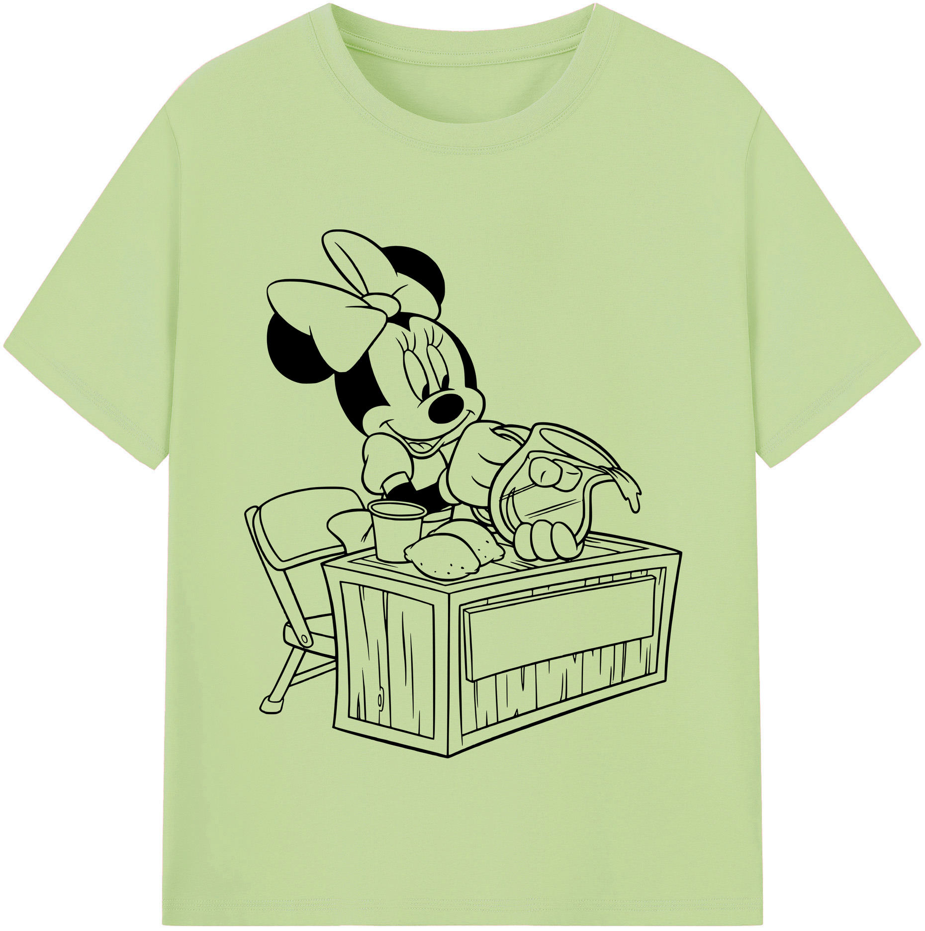 （画像用） ミッキーマウス Mickey Mouse 綿100％半袖Tシャツ（フロントプリント）